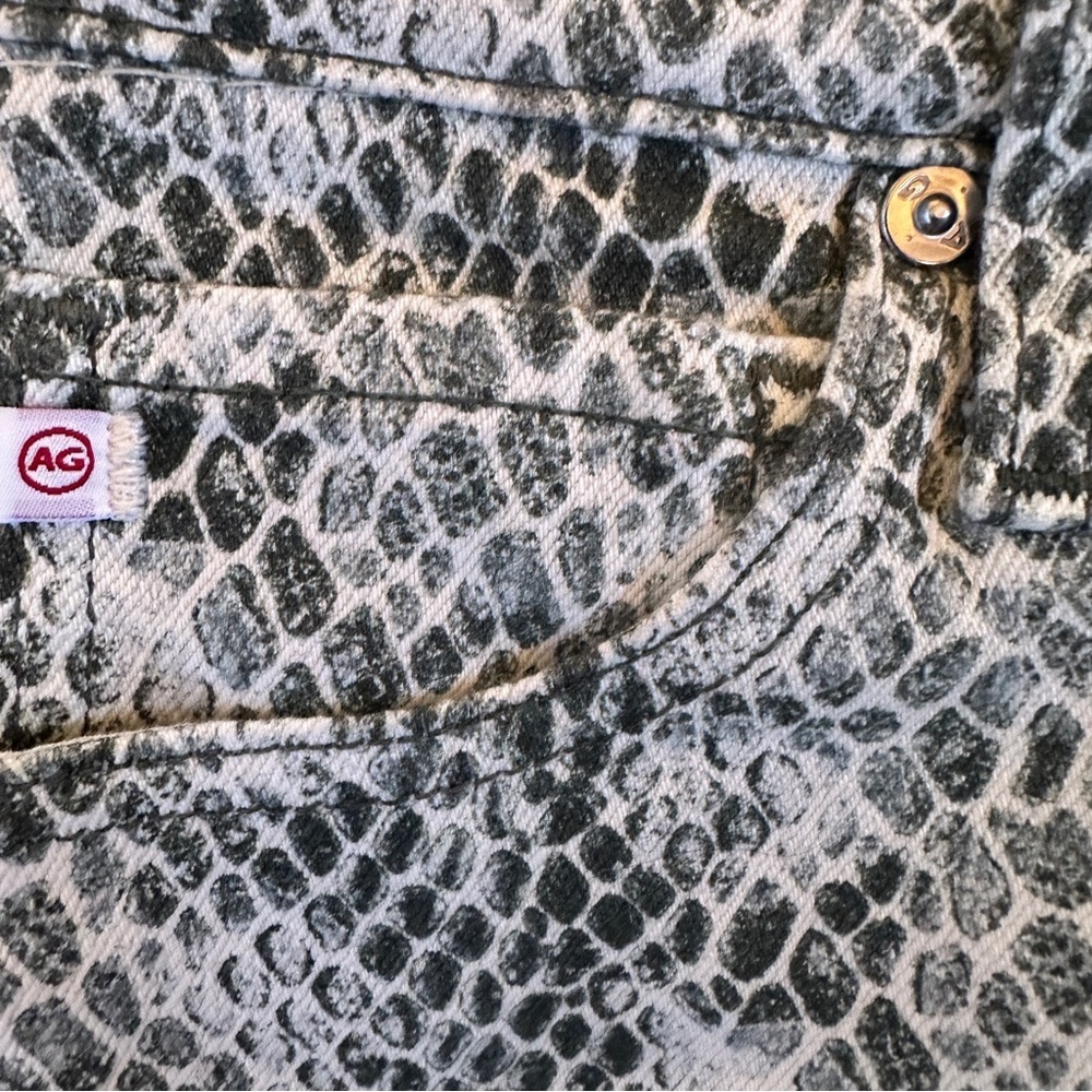 Adriano Goldschmied 28R Jeans Pants Python Snake Pattern Mari High Rise Straight - Picture 11 of 13